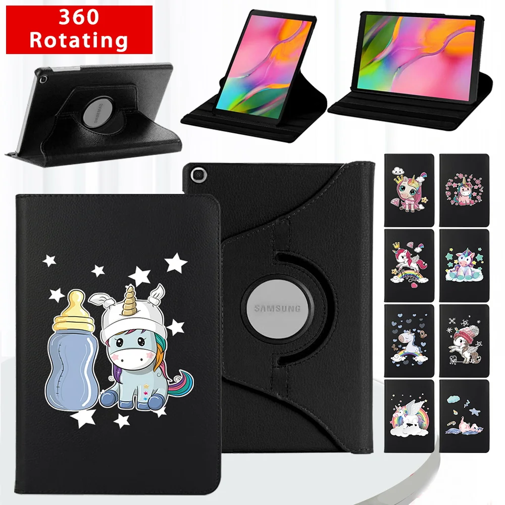 

360 Rotating Case for Galaxy Tab A8 10.5" X200/S6 Lite 10.4" P610 Leather Stand Cover Samsung Tab A7 10.4" T500/Tab A 10.1" 2019