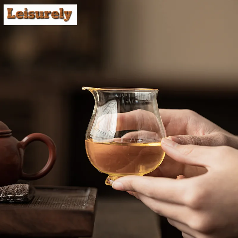 High Borosilicate Glass Tea Pitcher Creative Pour Tea Sharing Pot Cha Hai Dispenser Justice Cup Fair Mug Tea Services Supplies