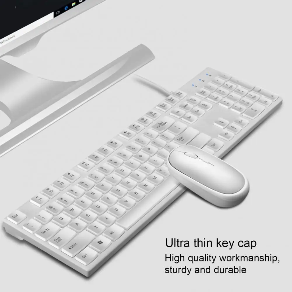

Notebook Mouse 2Pcs/Set Convenient 4-Button Lightweight Mechanical Gaming Keyboard PC Accessory