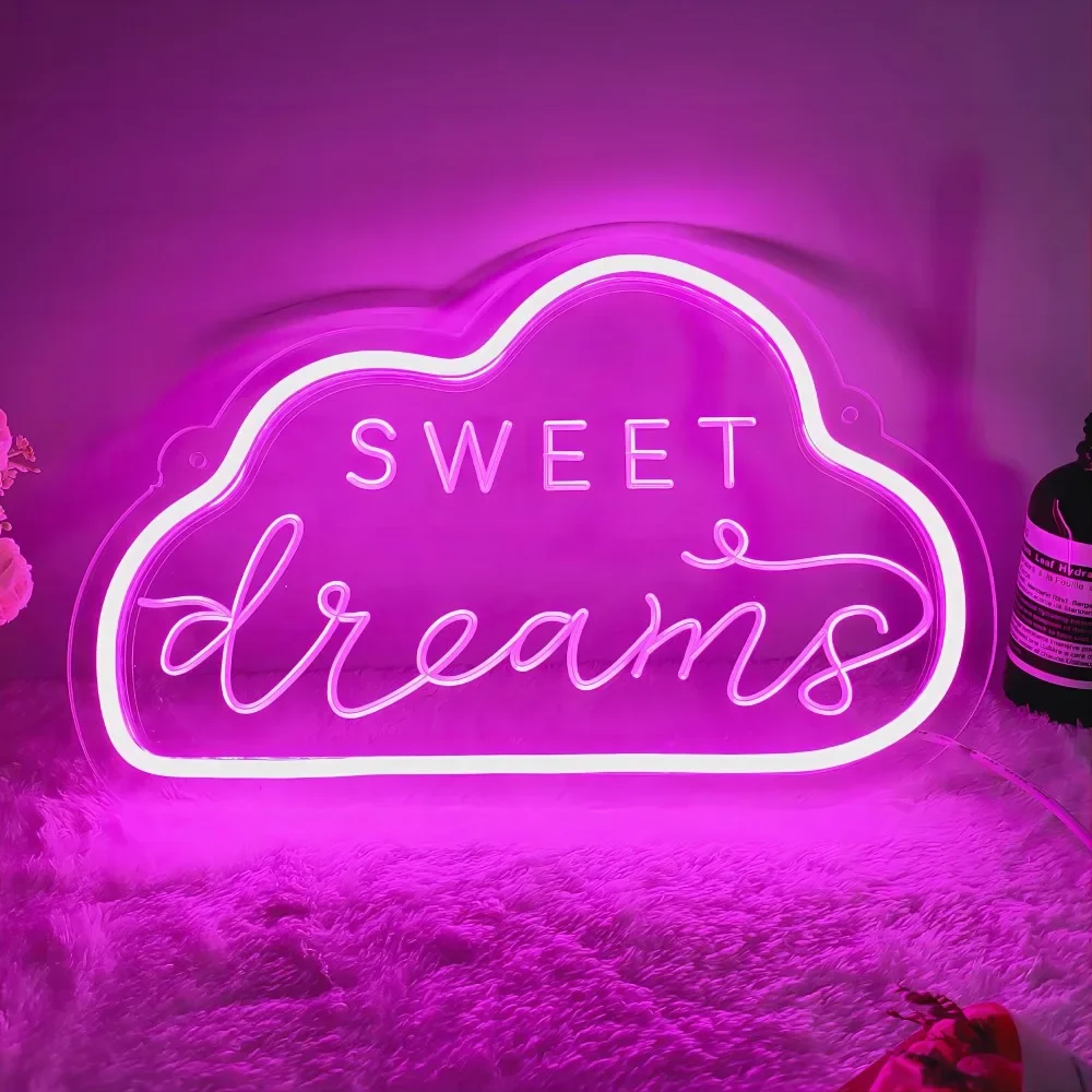 

12 Colors Sweet Dreams Neon Sign Carve Customized Personl Led Lights For Gaming Room Decoration Aesthetic Gifts To Friends Decor