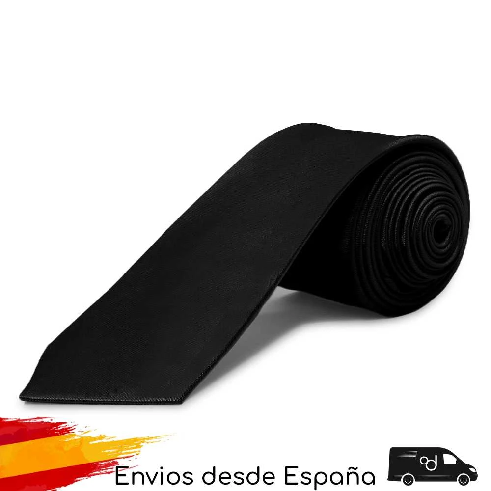 Corbata estrecha negra de moda poliester unisex Tie Necktie Black Satin| Corbatas pañuelos de hombres| - AliExpress