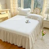 Korean Princess Style Lace Ruffles Bedding Set Skin-friendly Soft Seersucker Duvet Cover Set Bed Sheet Or Bed Skirt Pillowcases 5