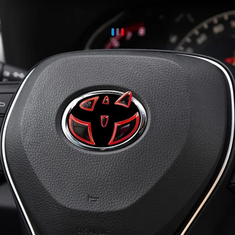 Multicolor Car Steering Wheel Badge Trim Sticker