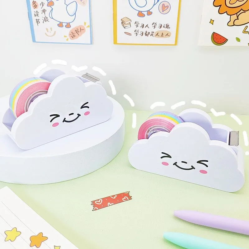 

Cute Cloud Washi Tape Storage Organizer Cutter Masking Tape Sticker Cutter Tape Dispenser School Office Supplies Stationary