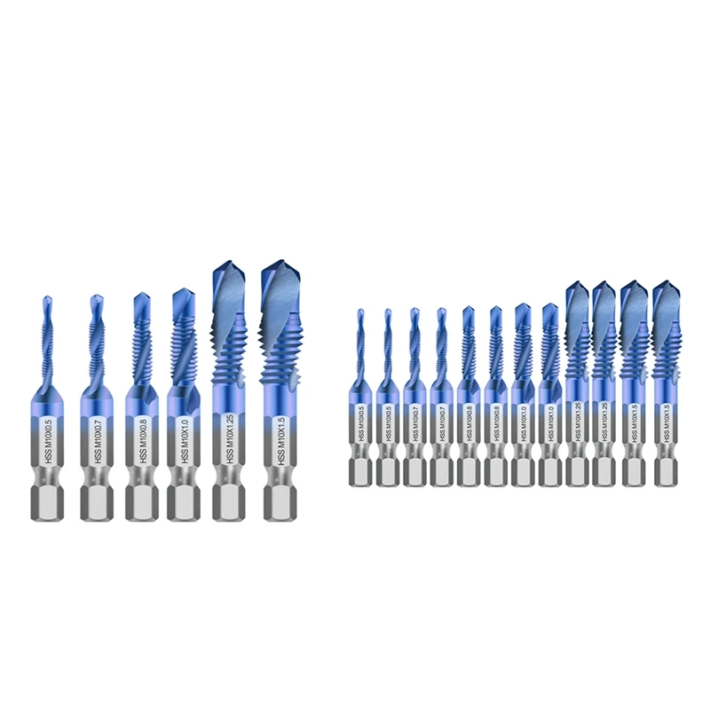 

Hex Shank Screw Thread Metric Tap Drill Bits Screw Machine HSS Compound Drill Hand Tools For Metal Steel Wood Plastic