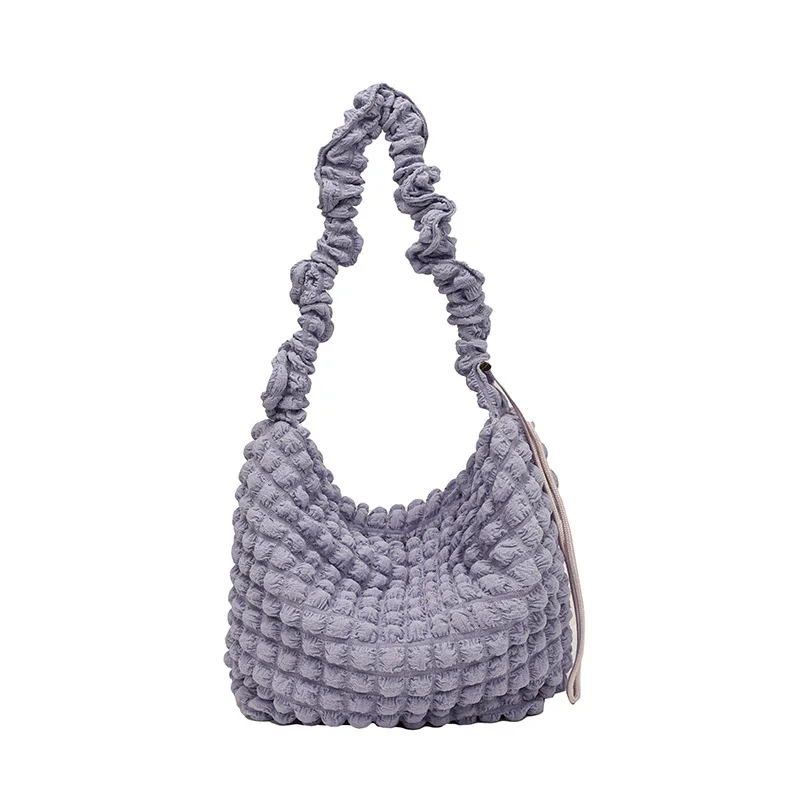 Womens Handbags Pleated Bubbles Korean Fashion Nylon Mini Cloud Bag Luxury  Design Tote Bag Quilted Messenger Commute bag 가방