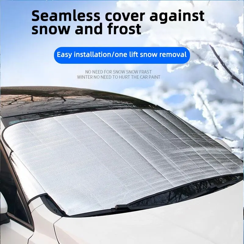 Car Parasol Front Windshield Sunshade Car Anti-exposure Heat Insulation Anti-snow Anti-icing Cover Front Parasol Window Car Clothing Cover