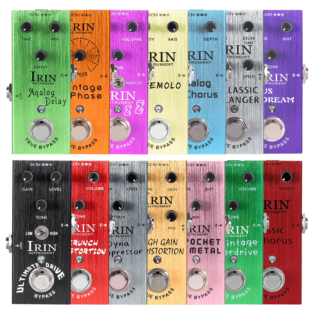 IRIN Elektromos Gitár Ingóságok Pedál évjárat overdrive/crunch distortion/analog delay/us dream/classic chorus/ultimate Meghengerget Pedál