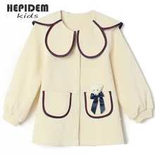 

HEPIDEM Kids Clothes Fashion Baby Coat with Belt Cotton Autumn Spring Girl Solid Color Infant Jacket Baby Girls Coats 9128