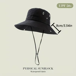 Waterproof Outdoor Sun Hat with UV Protection & Breathable Mesh for Camping, Hiking, and Mountaineering (Black)