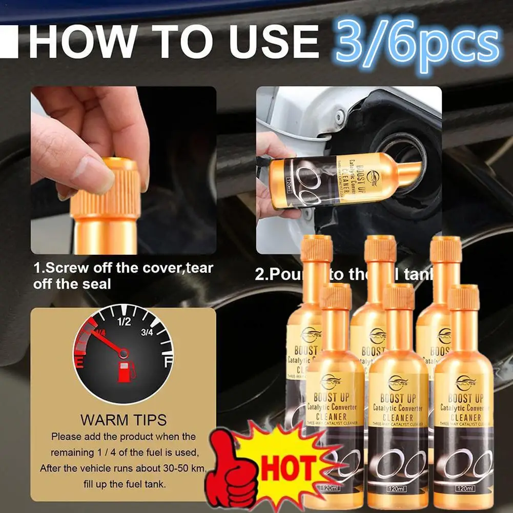 Catalytic Converter Cleaner Catalytic Converter Engine Cleaner 3/6PCS 360ML Promotion Car Catalytic Converter Cleaners Automobile Engine CSV Clean Accelerators Catalysts Easy Cleaner