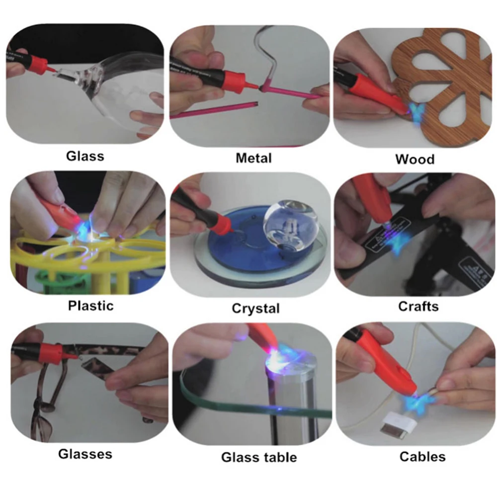 Fix Liquid Glue Metal Plastic Glue For Auto Glass Repair Kit 5 Second Adhesive For Wood Ceramic Repair Tool UV Light Pen Glue 6