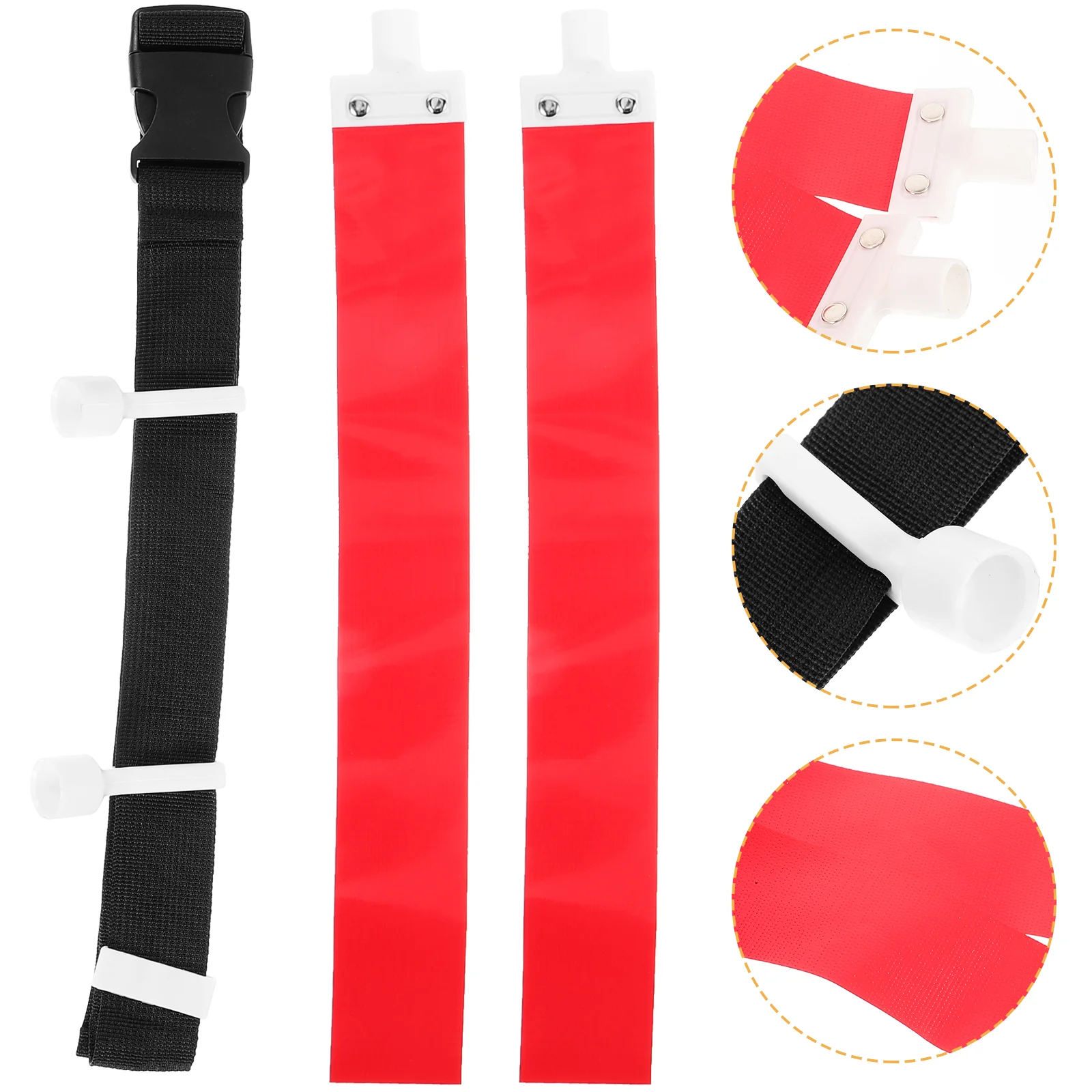

Kids Football American Belt Game Supplies Aldult Rugby Flag Unisex Waist Red Outdoor Man