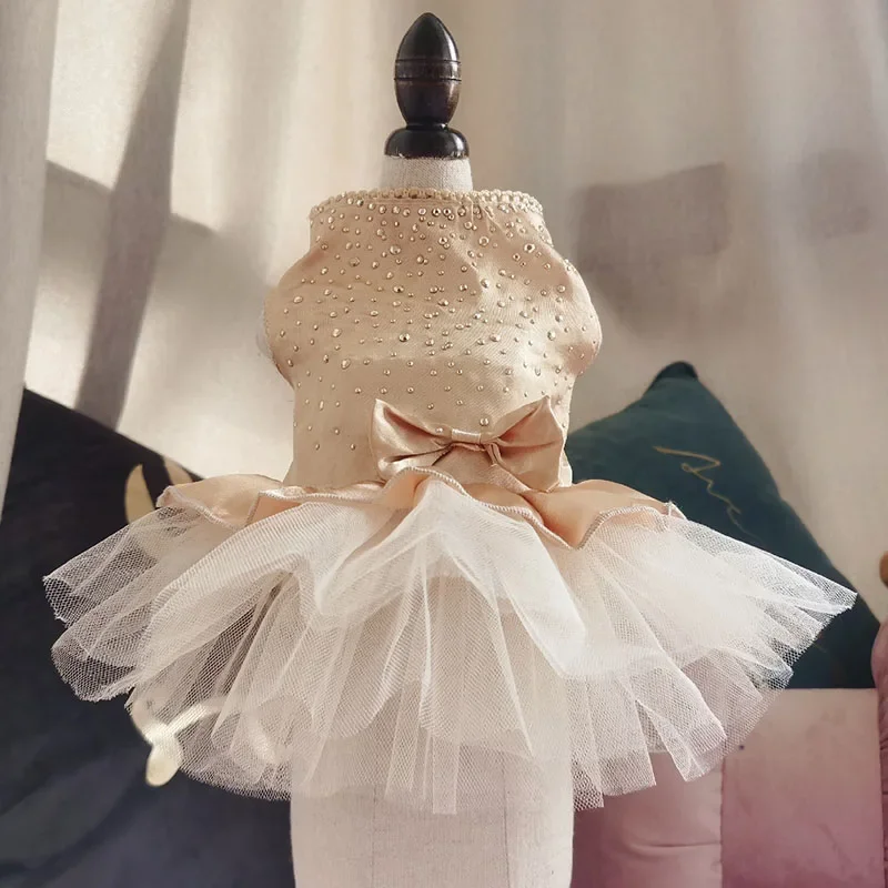 קיץ דוט כלב שמלת לכלבים חצאית קיץ נסיכת כלב שמלות כלה יורק בגדים לכלבים חצאיות לחיות מחמד חתול שמלה