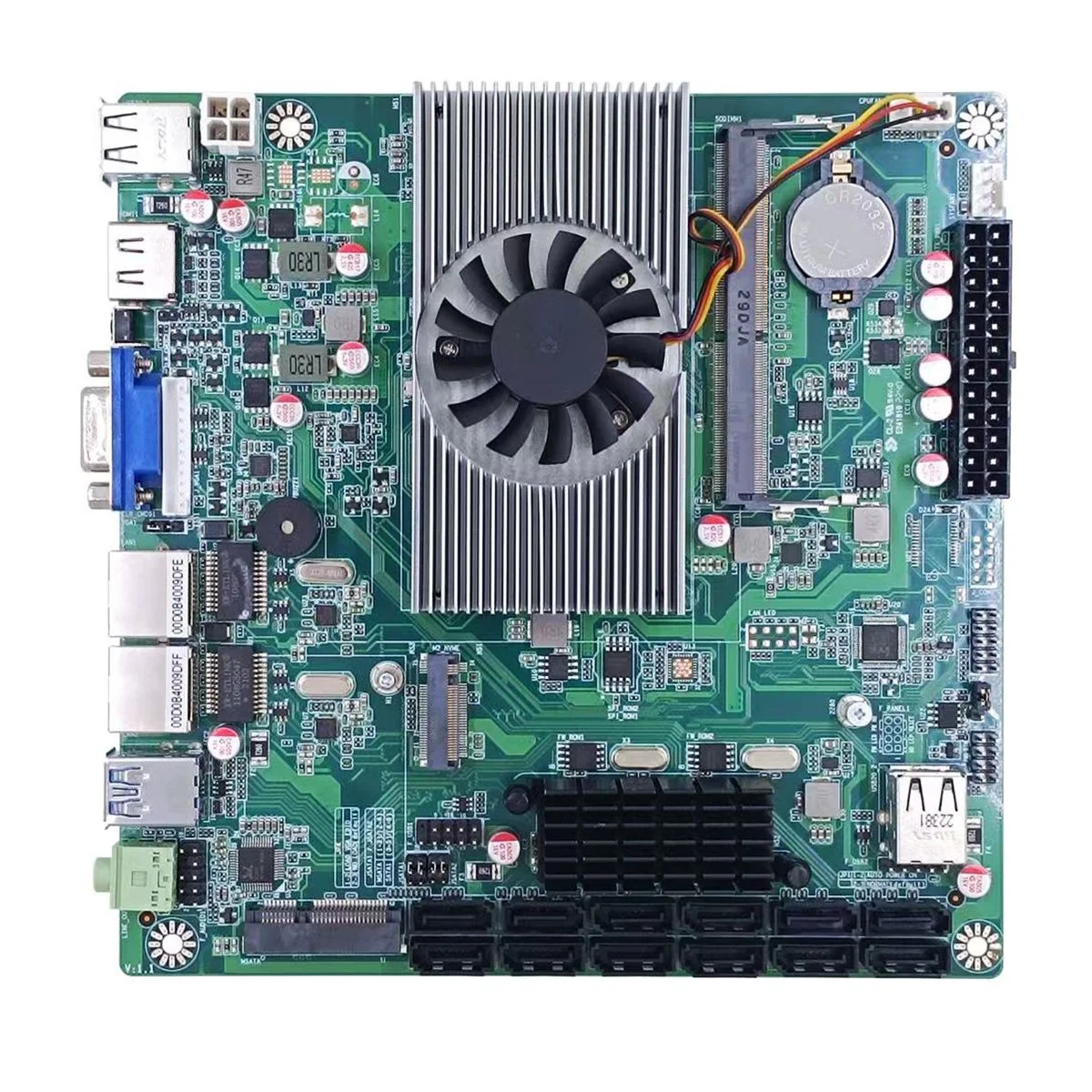

N5095 NAS Серверная материнская плата 12X7Pin SATA поддерживает DDR4 16G 2933 МГц SODIMM промышленный компьютер материнская плата