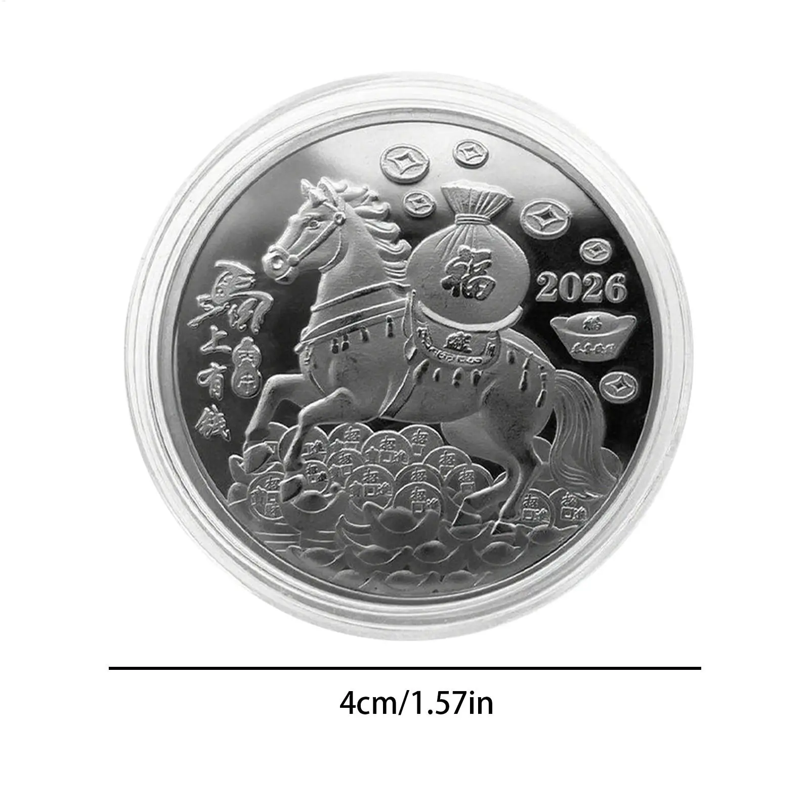 2026 Year of the Horse Souvenir Art Collectible Coin Chinese New Year Horse Coin Collection Souvenir Year of the Horse Collector