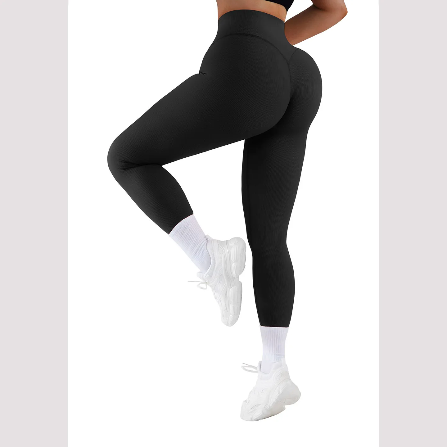 RXRXCOCO Women's Fitness Leggings Push Up High Waist Elastic