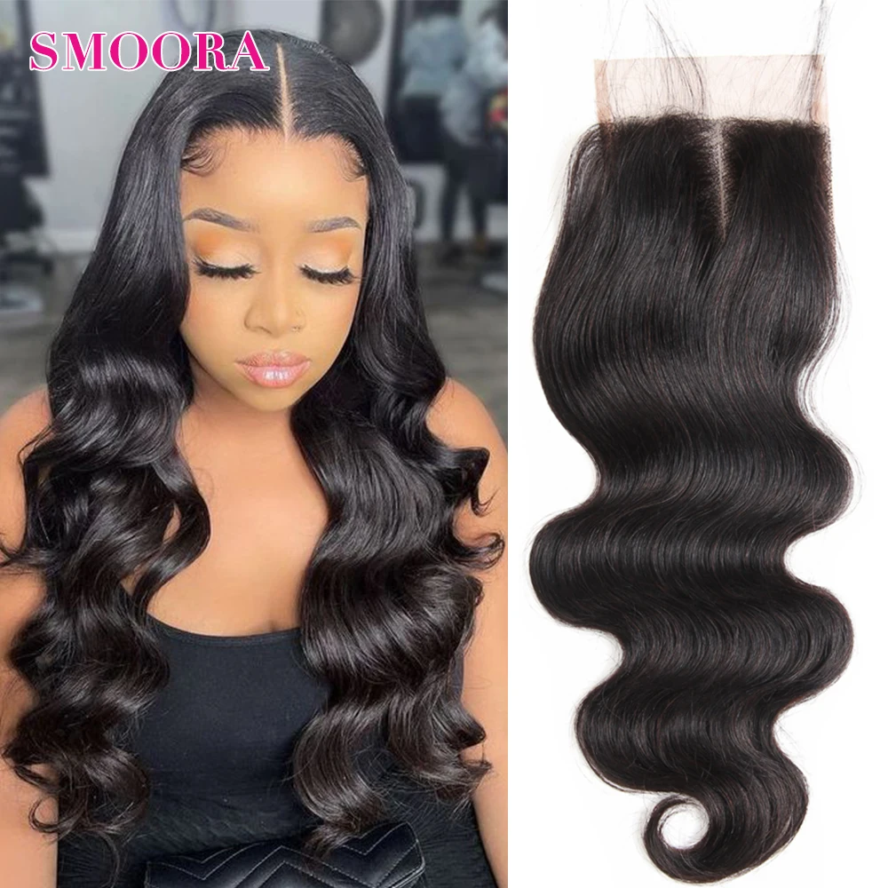 

5x5 HD Lace Closure Brazilian Body Wave Human Hair Closure Transparent Pre Plucked With Baby Hair Natural Color T Part Closure