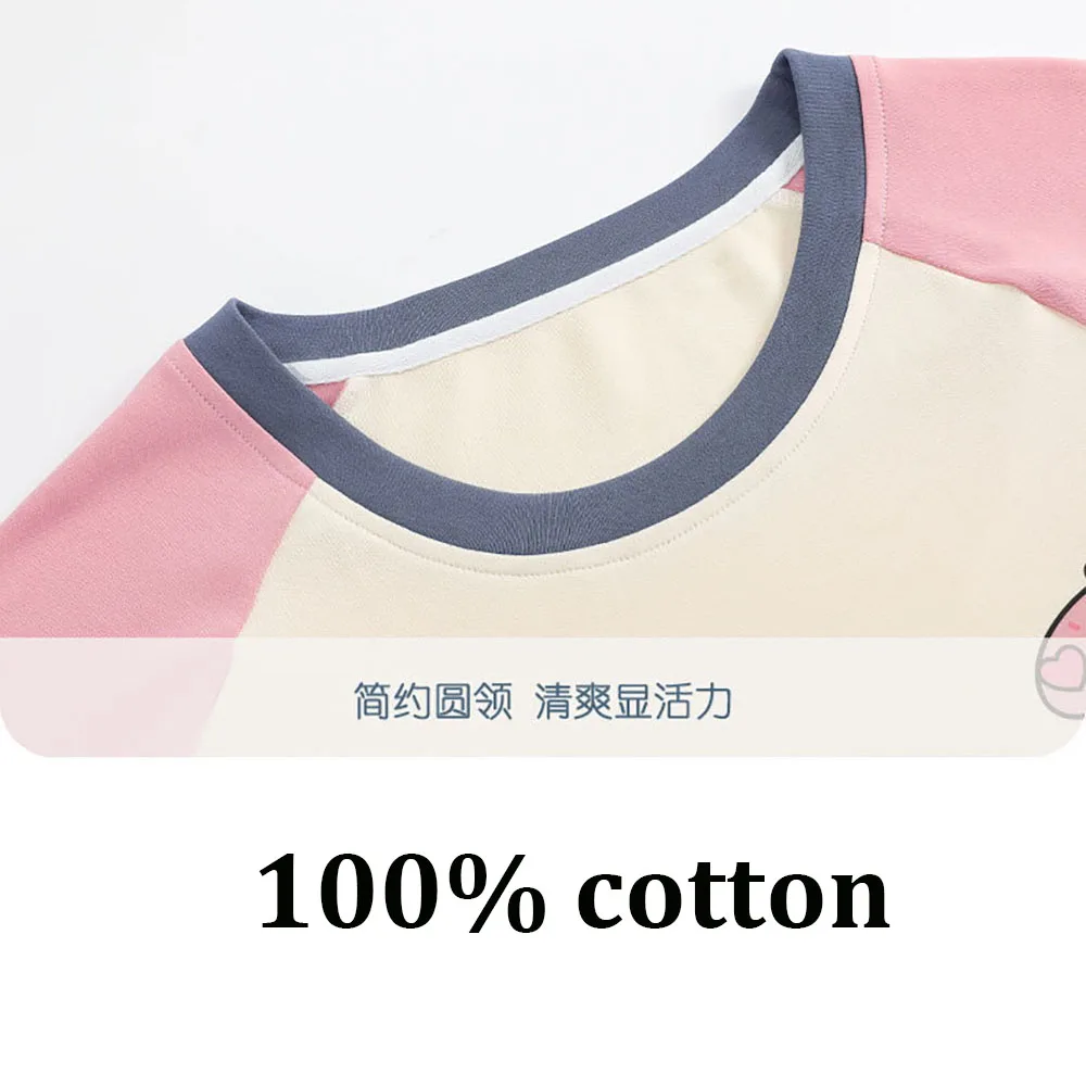 New Women's Summer Sweet Pajamas Dress 100% Cotton Soft Sleepwear Massagable Padded Bra for Sleeping Short Sleeve Night Gown
