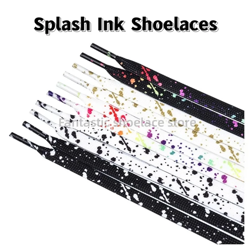 Colorful Splash Ink Shoelaces AF1 Basketball Shoe Laces Men Women
