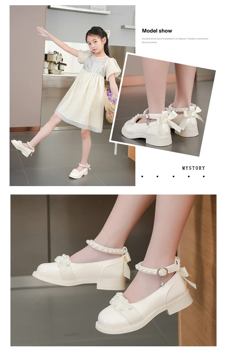 Frühling Herbst Mädchen Glänzend Leder Schuhe Mode Kinder Prinzessin Casual Kleid Wohnungen Süße Bowtie Kinder Schule Mary Jane Schuhe – Detail 5