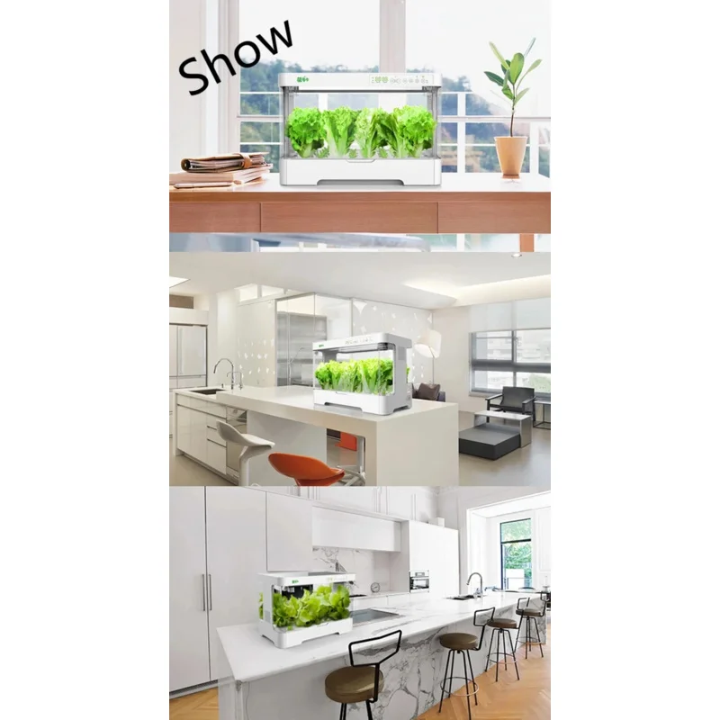 Indoor Hydroponic Grow Box with LED Light Hydroponic System for Home Use Soilless Cultivation, Automation Equipment