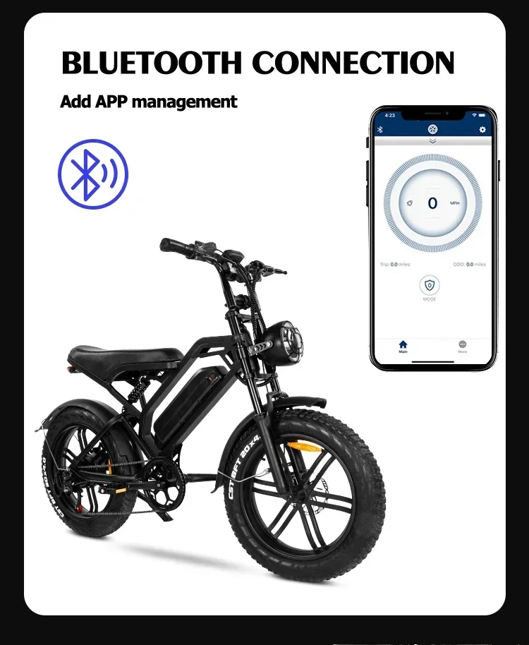 Electric Bike 1000W 15AH 20 Inch Fat Tire Unisex
