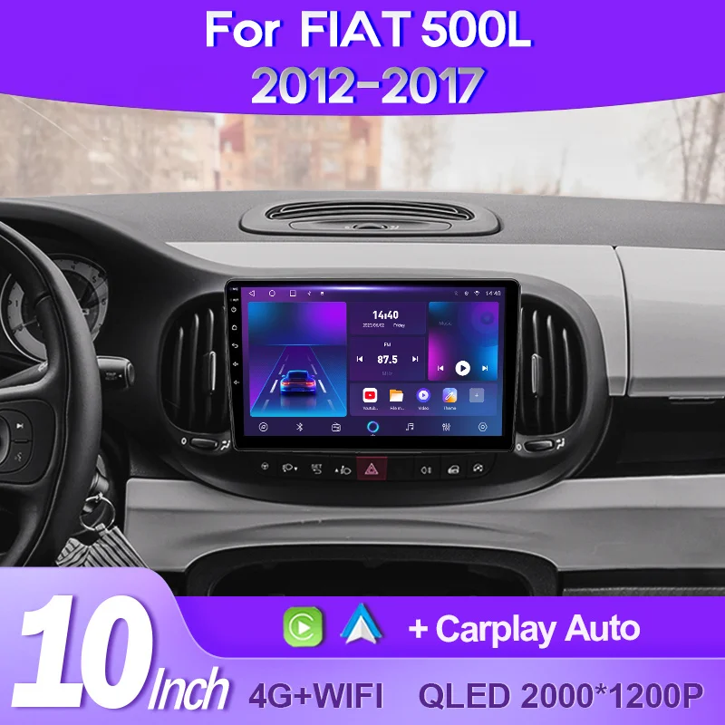 

QSZN For Fiat 500L 2012 - 2017 2K QLED Android 13 Car Radio Multimedia Video Player GPS AI Voice CarPlay Head Unit 4G DSP Stereo