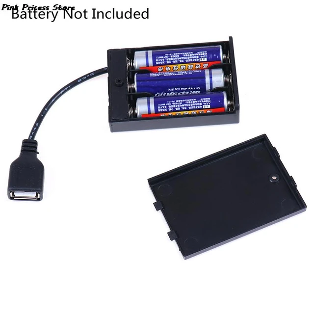 1pc dc 4,5 v tragbare mini aa Batterie halter Aufbewahrung sbox Fall USB-Netzteil  Batterie kasten für LED-Streifen lht - AliExpress
