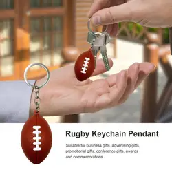 Widely Use  Portable Rugby Key Ring Pendant Plastic Key Chain Realistic   Outdoor Supply