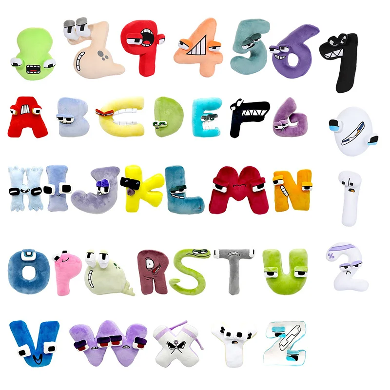 26pcs Alphabet Lore Plush Toy Stuffed Plushie Doll Toys Gift for Children  26 English Letters（A-Z-0-9) Toy Kids Birthday Gift - AliExpress