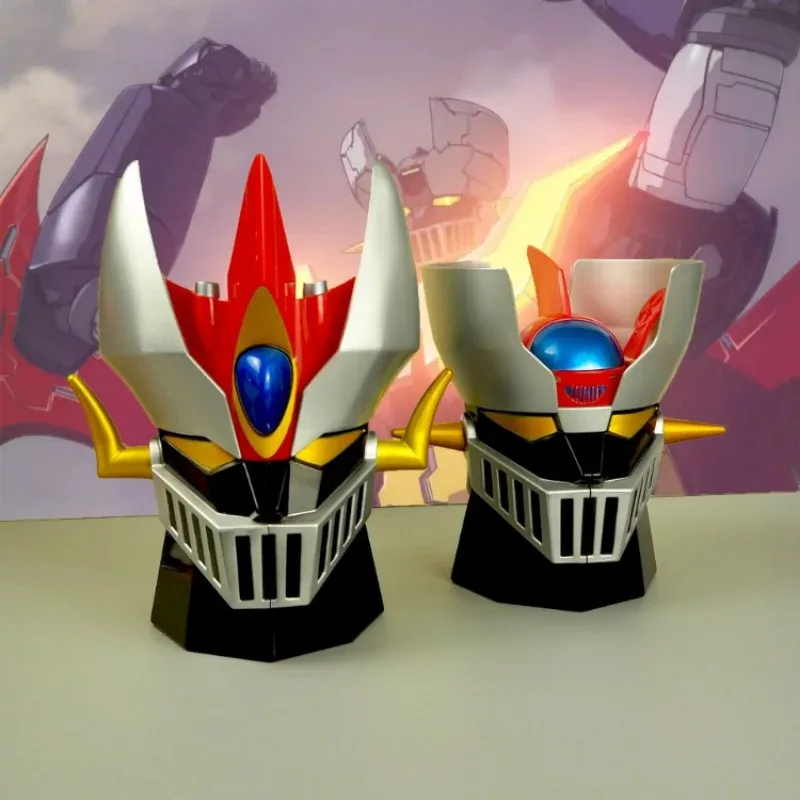 Stainless Steel Cup Coffee Mugs 410ml MAZINGER Z Transformation Robot Lid Office Milk Tea Cups Drinkware
