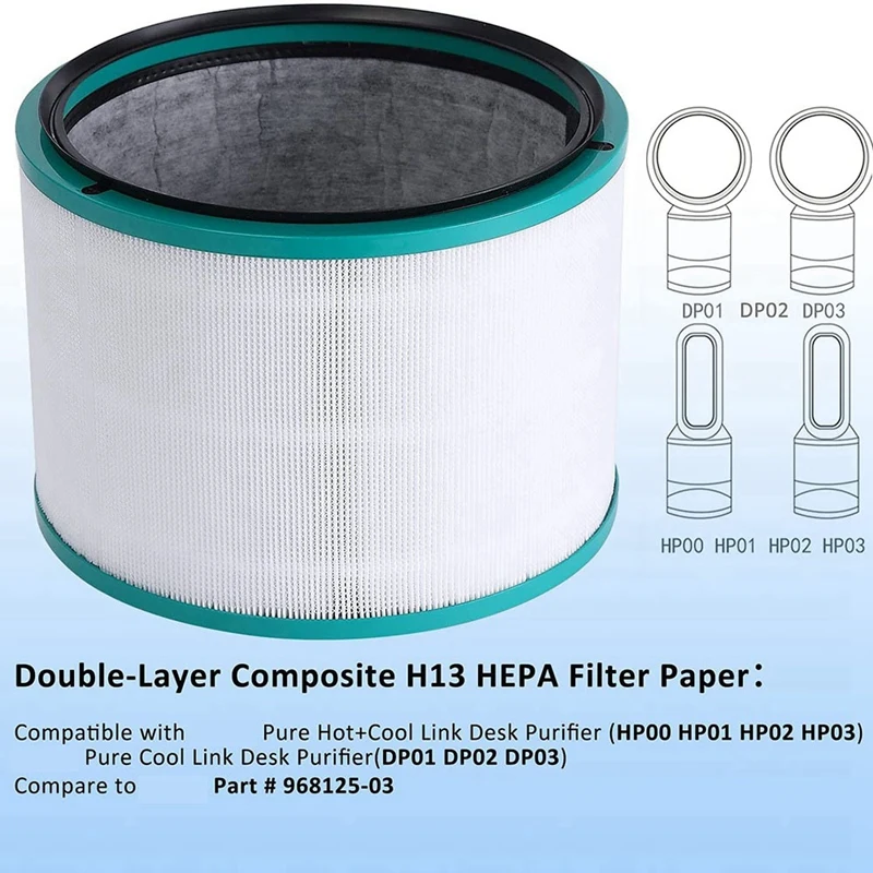 

Сменный HEPA-фильтр, подходит для Dyson DP01 DP02 DP03 HP00 HP01 HP02 HP03, очиститель воздуха, аксессуары