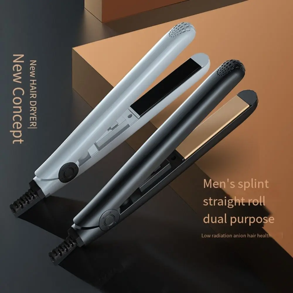 Portable Adjustable Temperature Curling Iron Fast Heating Ceramic Straight Clip Wet and Dry Dual-use Styling Tools Men