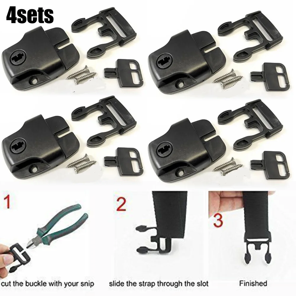 4 Set Spa Hot Tub Cover Broken Latch Repair Kit Clip Lock With Key And Hardware Replaces Missing Broken Cover Latches Hot Tub Cover Repair Kit