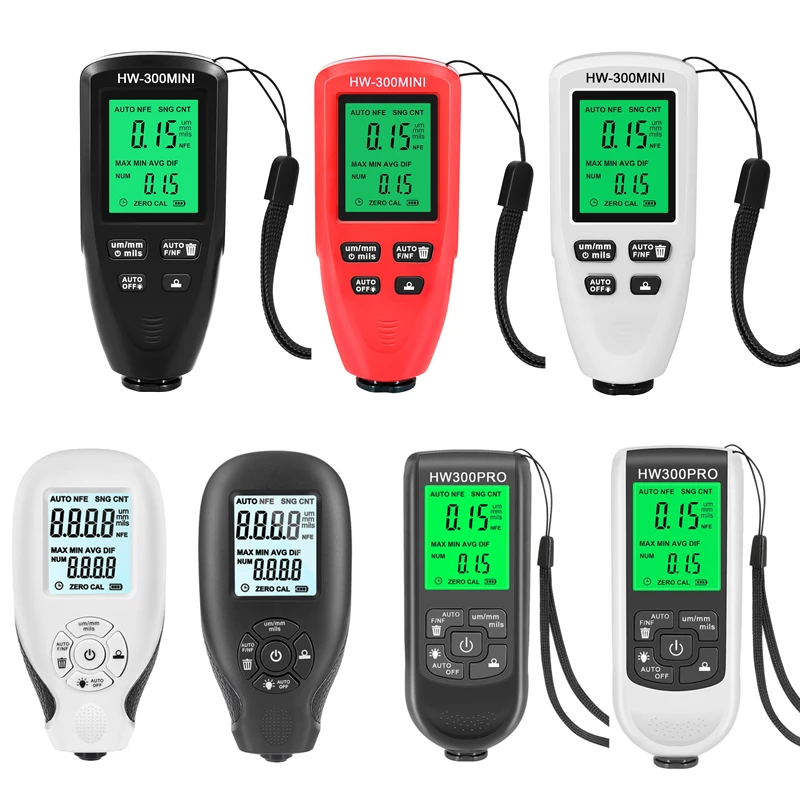 Car Paint Coating Thickness Gauge Electroplate Metal Coating Thickness Tester HW-300 0-2000UM Fe and NFe Film Automatical Tester paint coating meter,paint thickness gauge,thickness gauge