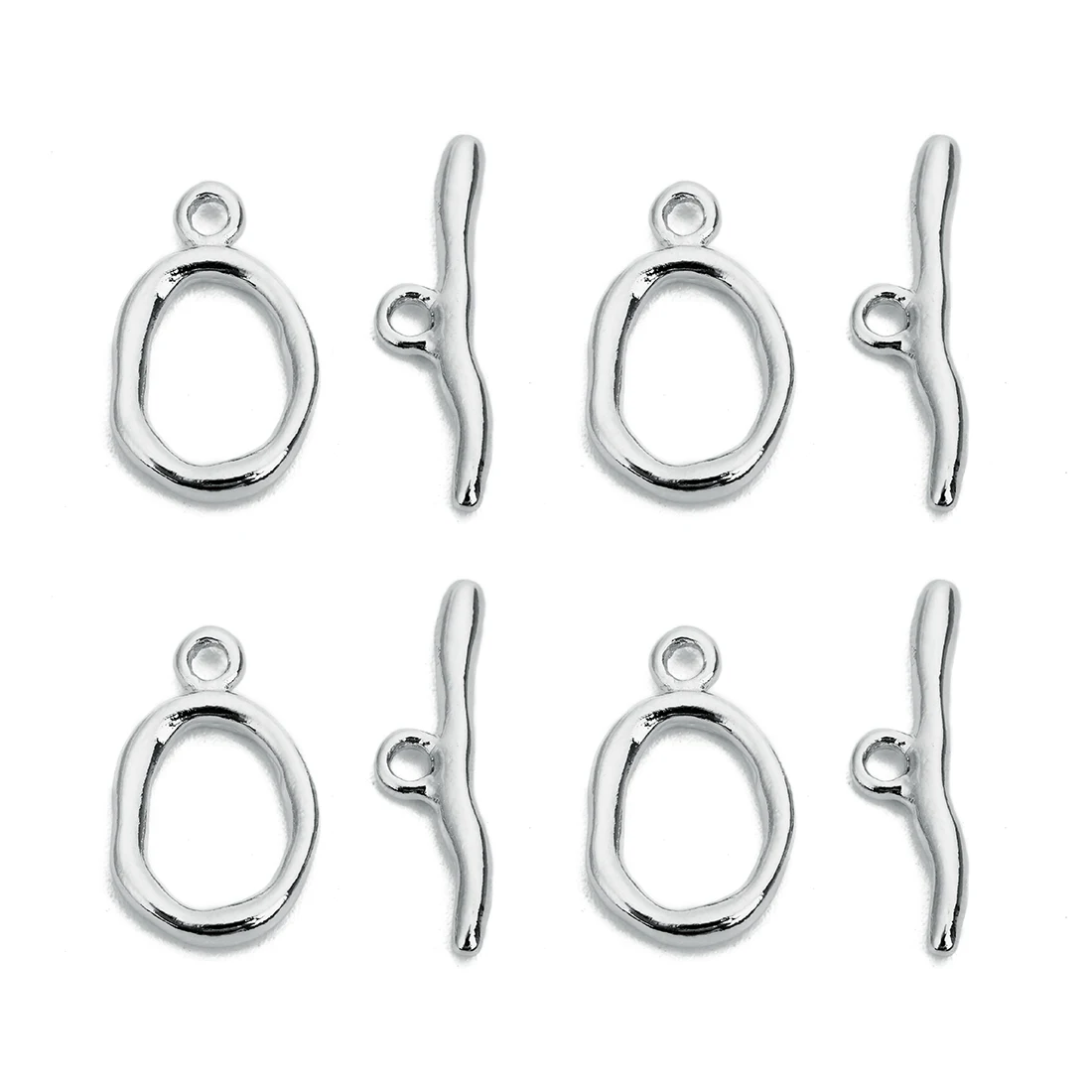 

5 Sets/lot Irregular Curved OT Clasps Connectors Toggle Clasp For Jewelry Making Necklace Bracelet Hooks Accessories Findings