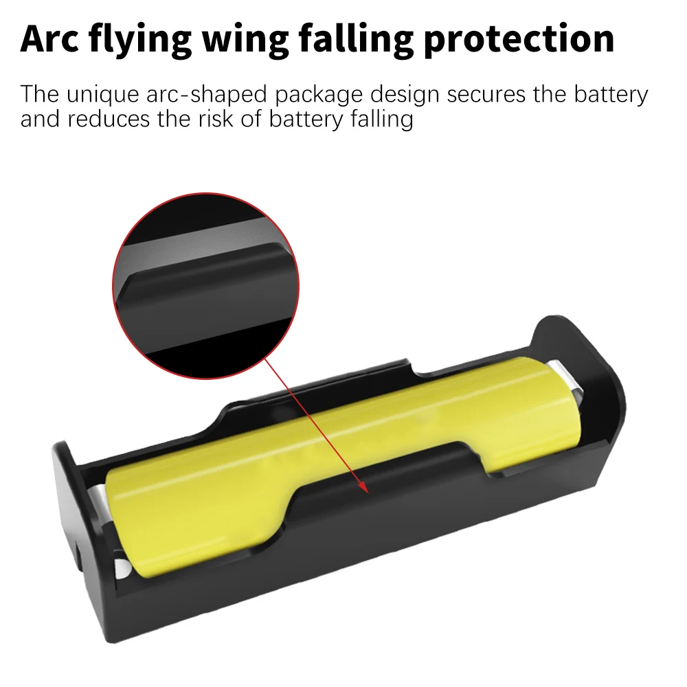 18650/21700 Battery Case 1/2/3/4 Section DIY Power Bank Accessory Box PC+ABS Fireproof Material Battery Holder Contains Shrapnel