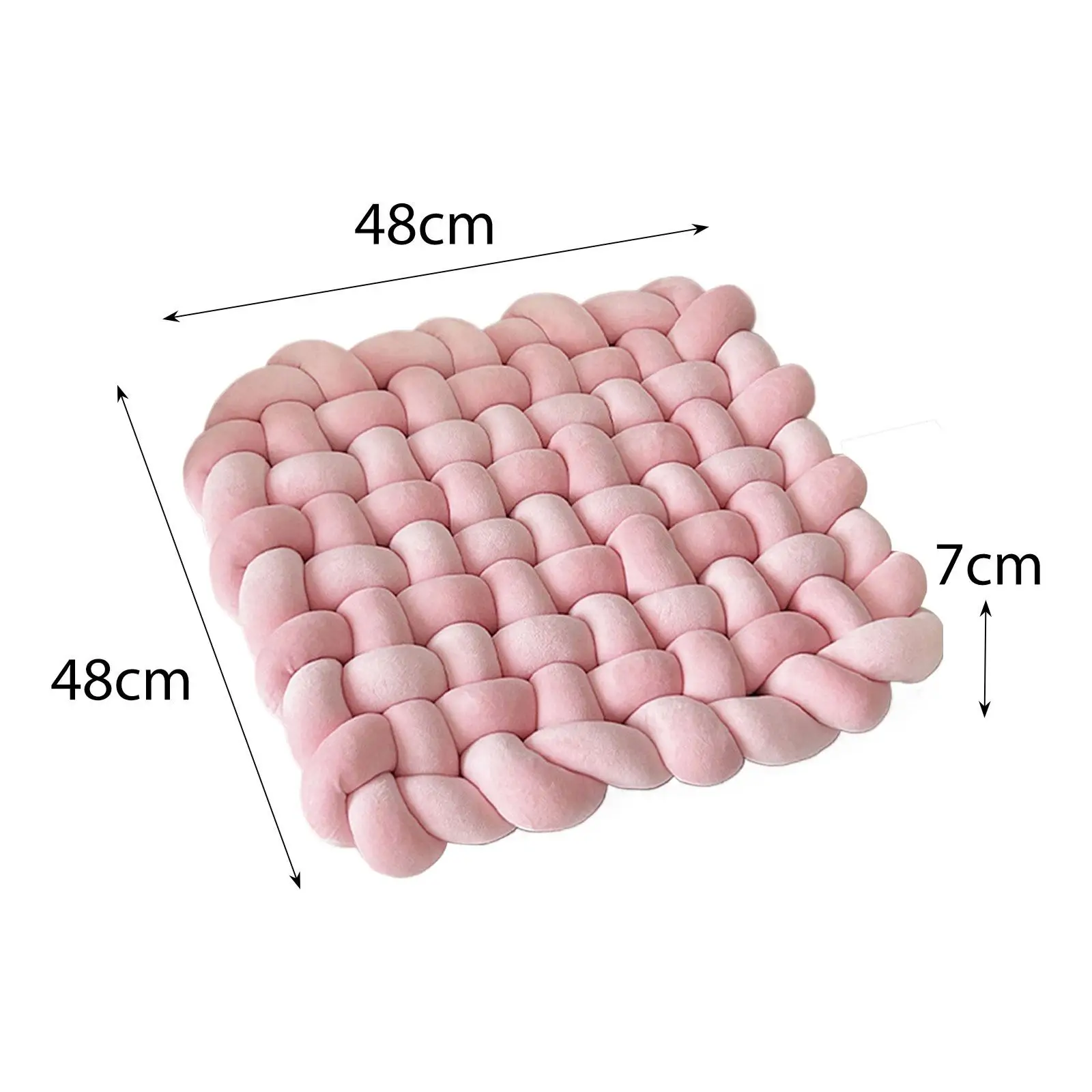 핸드메이드 던지기 베개 친구 선물, 다목적 자동차 시트 쿠션, 사각형 바닥 베개, 거실 자동차 의자 침실 사무실