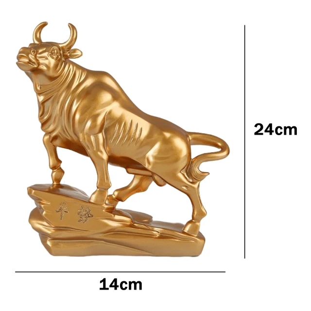 Bull Statue Sculpture Cattle Statue Figurine Collectable Table Decor