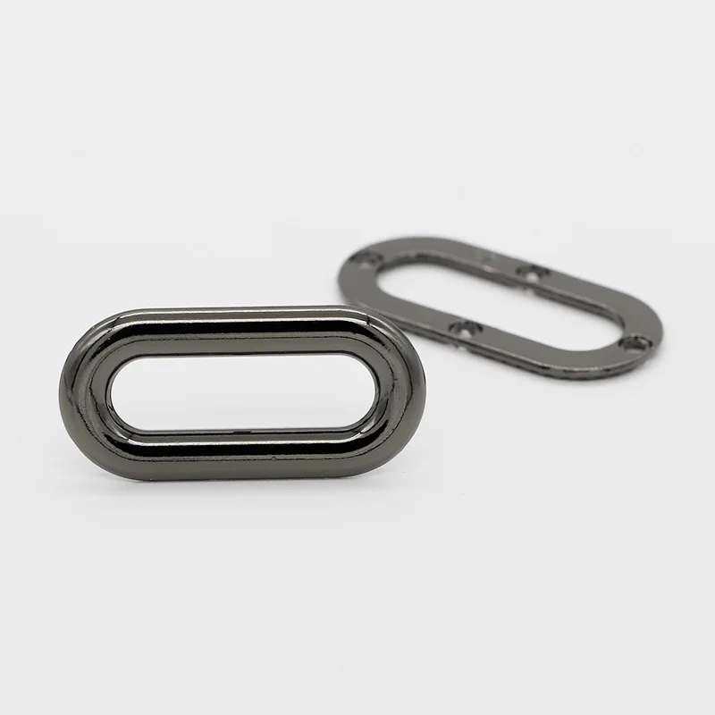 Oval Eyelet Metal Screw Grommets Purse Loop Handle Connectors Oblong Purse Ring for Clothes Leather Canvas Decoretor Accessories