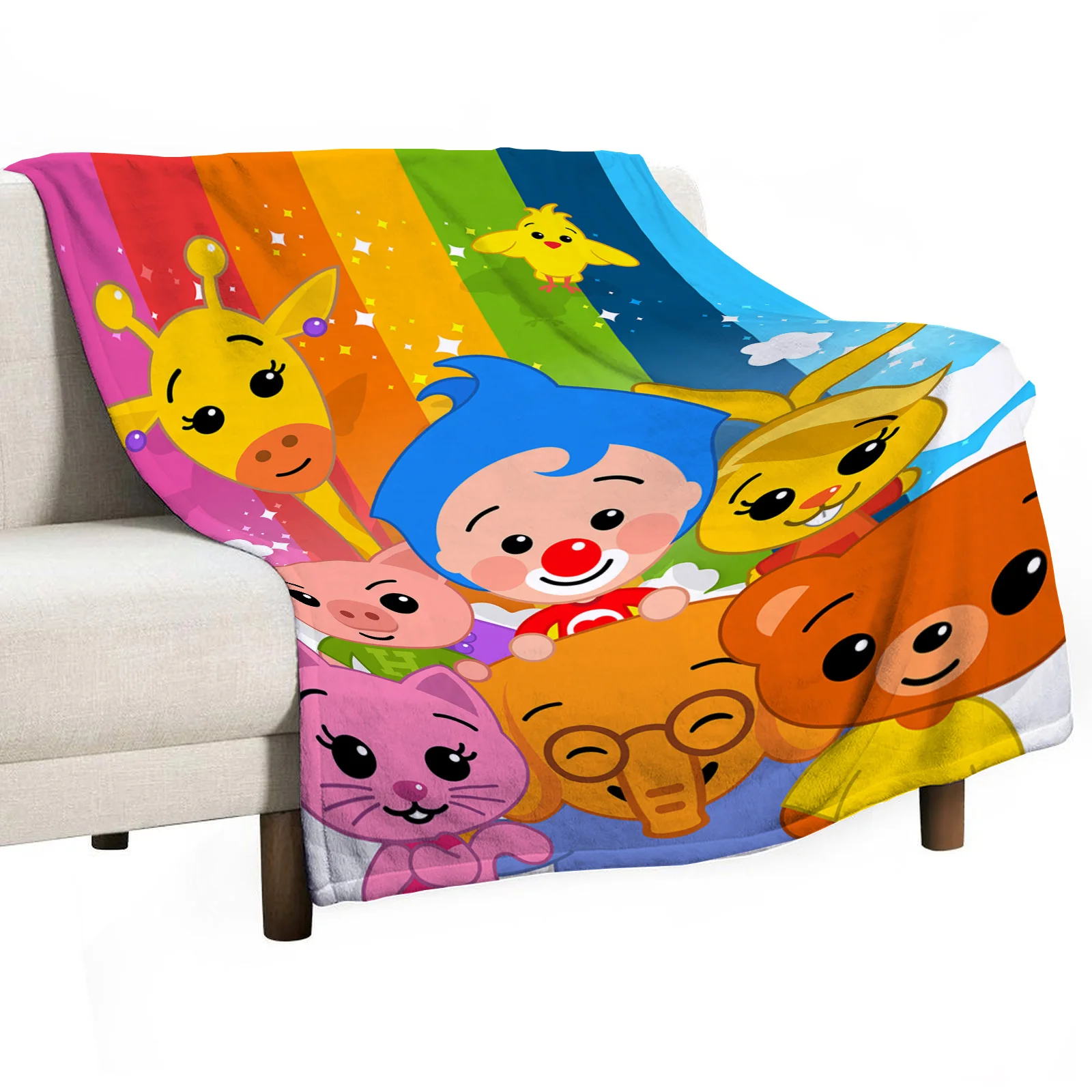 Microfiber Blanket Luxury Cover Fluffy Soft Blankets P-plim PlimsThrows Sofa Knee Anime Throw Child Cute Home Textile Garden 2