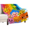 Microfiber Blanket Luxury Cover Fluffy Soft Blankets P-plim PlimsThrows Sofa Knee Anime Throw Child Cute Home Textile Garden 2