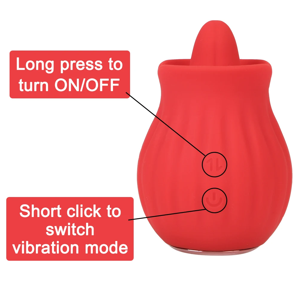 Vibratore a forma di rosa con stimolazione linguale per clitoride_voghion.com