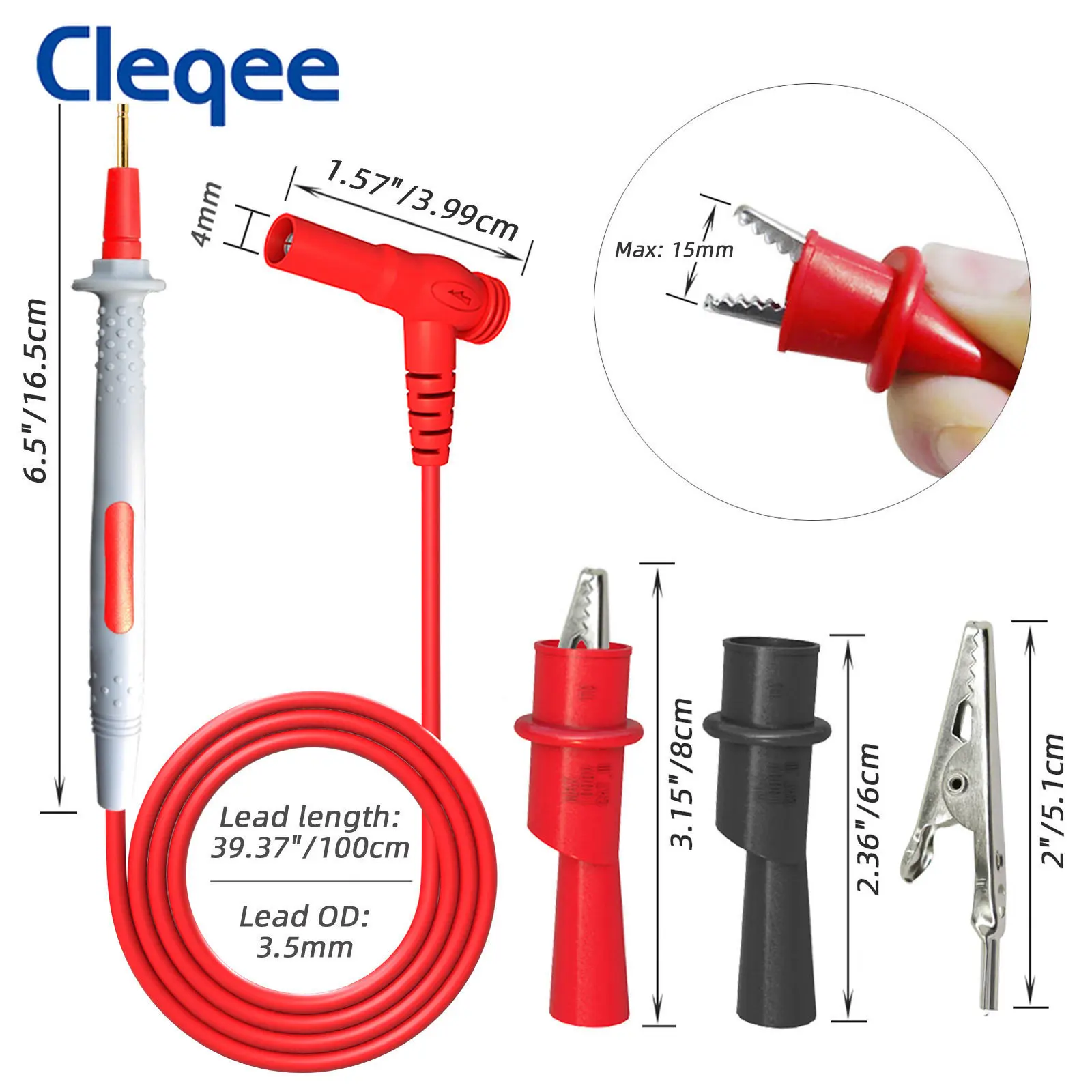 Cleqee – Kit De Fils De Test Multimètre, Sonde De Perçage De