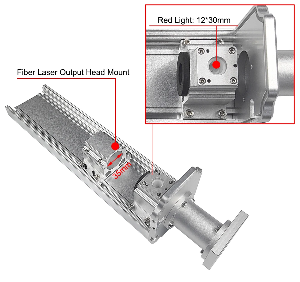 HUNST Faser Laser Pfad Blau Standard Pfad Gehäuse Rayucs MAX JPT Interface für Laser Kennzeichnung und Gravur Maschine – Detail 3
