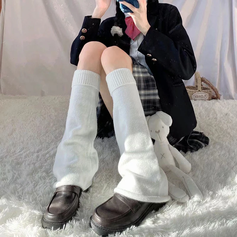 

Women Knitted Long Leg Warmers Lolita Crochet Socks Foot Cover Arm Warmer Leg Autumn Winter Warm Calf Gaiters Sweet Leg Warmers