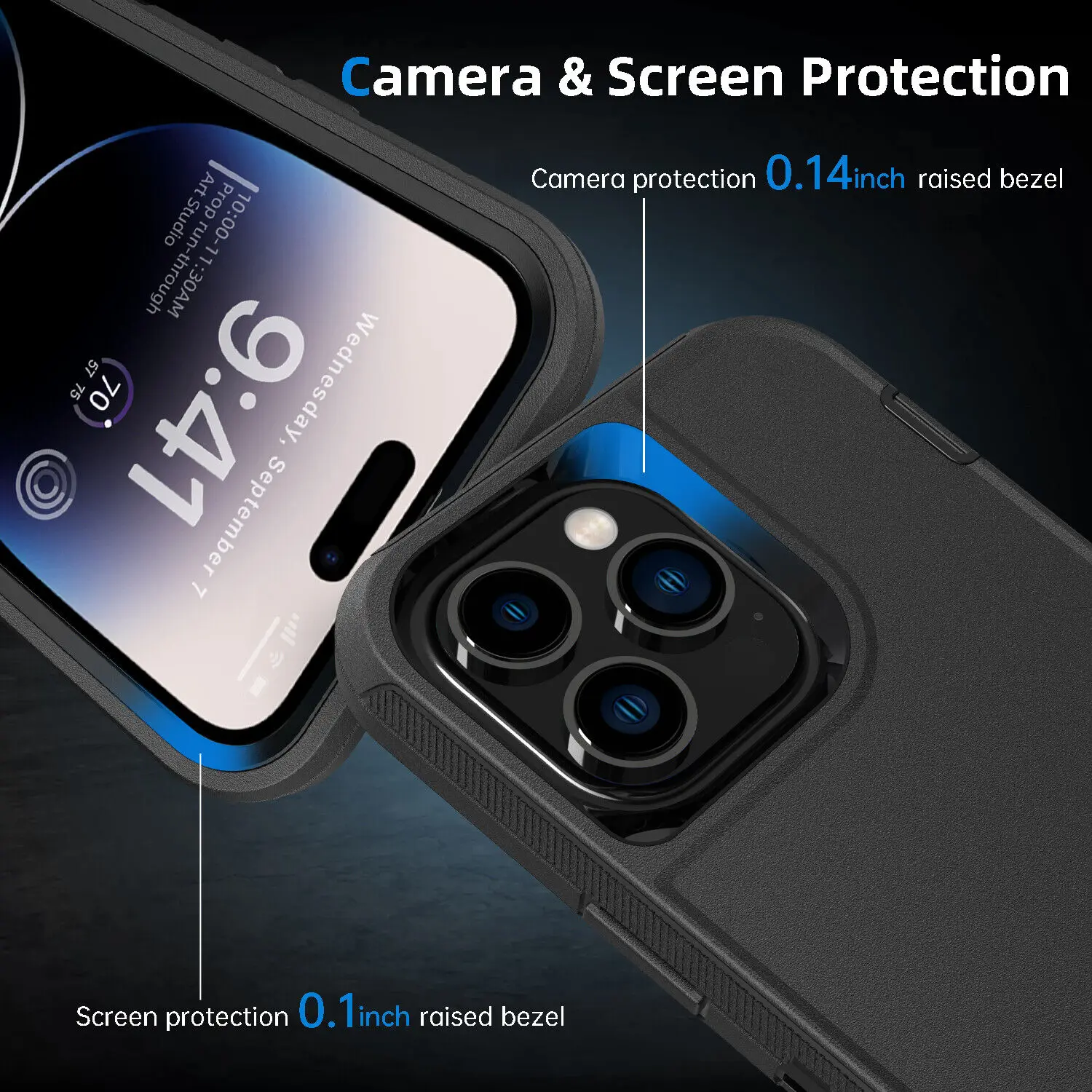Hybrid Impact Shockproof Protective Armor Case with Belt Clip Holster