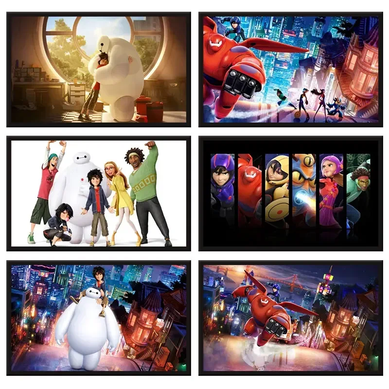 

Disney Cartoon Big Hero 6 Poster Canvas Painting Baymax Art Cute Picture Wall Prints Modern Home Kids Bedroom Decoration Cuadros