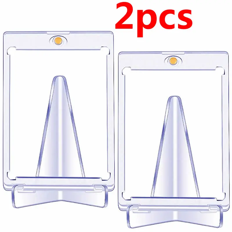 Magnetic Card Holder Set - Durable Hard Plastic Sleeves for Trading and Sports Cards Display
